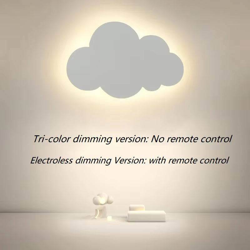 Cloud Wall Lamp Ins Style Minimalist Bedside Lamp Cute Cartoon Boys and Girls Children'S Room Bedroom Wall Lamp Study Lamp