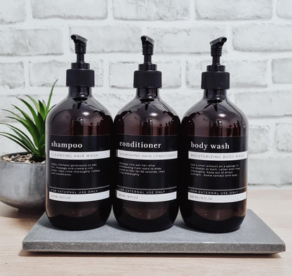 Elevate Your Space with Minimalist Amber Bottles - Eco-Friendly Lotion Pump Dispenser for Home & Kitchen