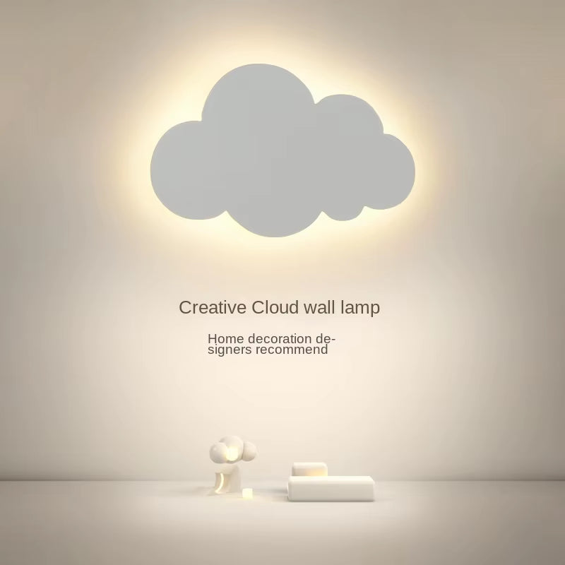 Cloud Wall Lamp Ins Style Minimalist Bedside Lamp Cute Cartoon Boys and Girls Children'S Room Bedroom Wall Lamp Study Lamp