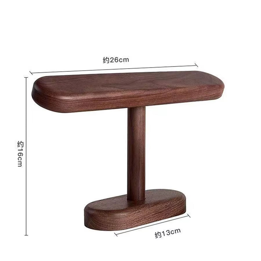 Elegant Walnut Jewelry Display Stand - Perfect Organizer for Watches, Chains, and Anklets