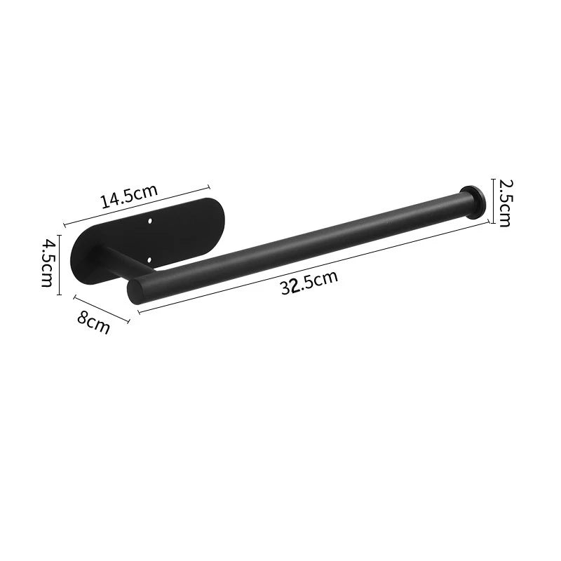 Toilet Paper Holder Easy-Install Bathroom Kitchen Paper Roll Holder No Punching Wall Mount Stainless Steel Toilet Paper Holder