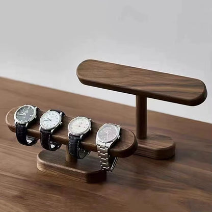 Elegant Walnut Jewelry Display Stand - Perfect Organizer for Watches, Chains, and Anklets