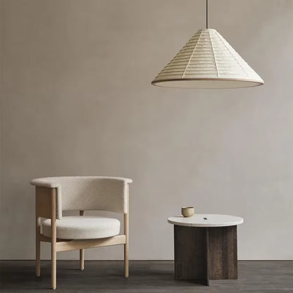 Japanese Style Wabi-Sabi Pendant Lights Designer Rice Paper Dining Room Lamp Creative Living Room round Triangle Atmosphere Lamp