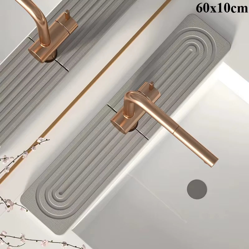 Diatom Mud Water-Absorbing Quick-Drying Hard Mat Kitchen Bathroom Sink Hand Wash Mat