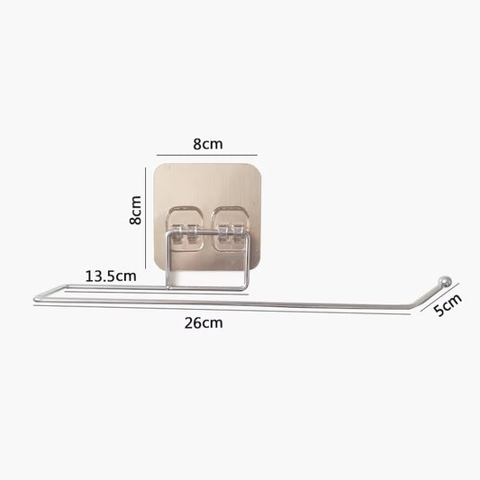 Toilet Paper Holder Easy-Install Bathroom Kitchen Paper Roll Holder No Punching Wall Mount Stainless Steel Toilet Paper Holder