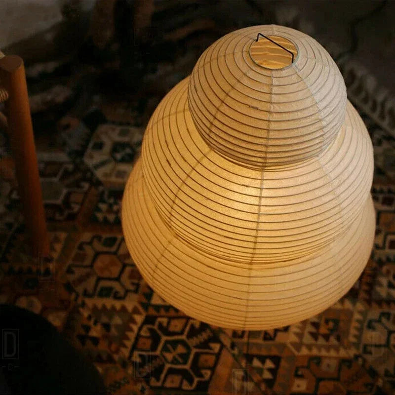 Japanese Design Table Lamp White Rice Paper Decorative Desk Lights for Bedroom Living/Dining Room Study Loft