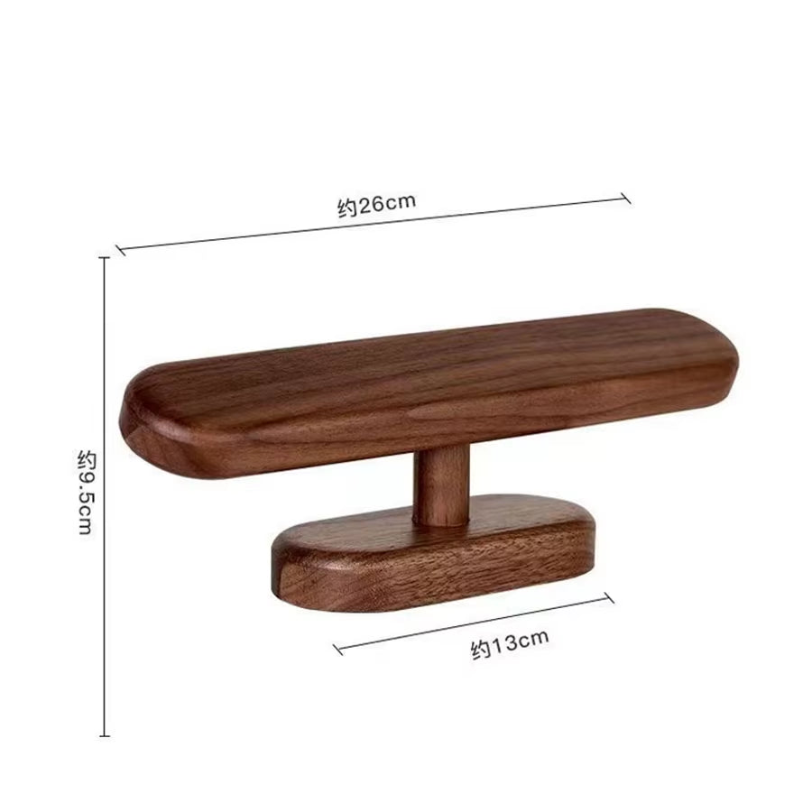 Elegant Walnut Jewelry Display Stand - Perfect Organizer for Watches, Chains, and Anklets