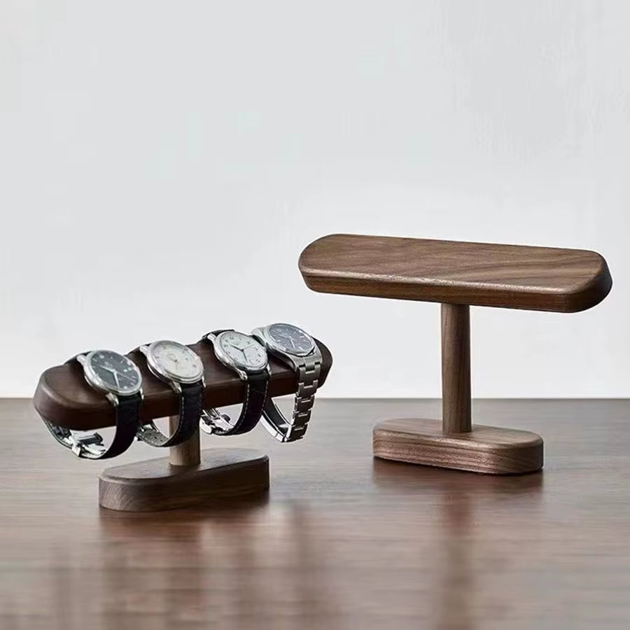 Elegant Walnut Jewelry Display Stand - Perfect Organizer for Watches, Chains, and Anklets