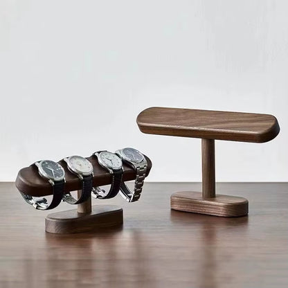Elegant Walnut Jewelry Display Stand - Perfect Organizer for Watches, Chains, and Anklets
