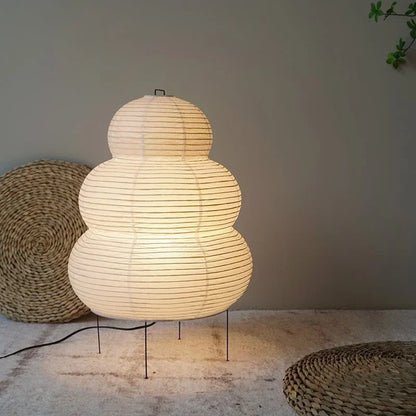 Japanese Design Table Lamp White Rice Paper Decorative Desk Lights for Bedroom Living/Dining Room Study Loft