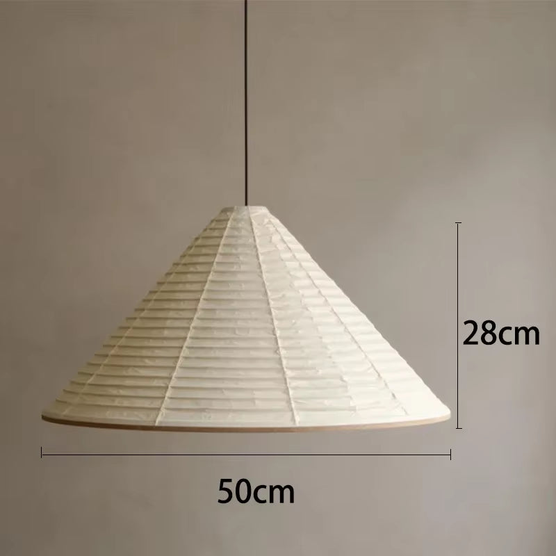 Japanese Style Wabi-Sabi Pendant Lights Designer Rice Paper Dining Room Lamp Creative Living Room round Triangle Atmosphere Lamp