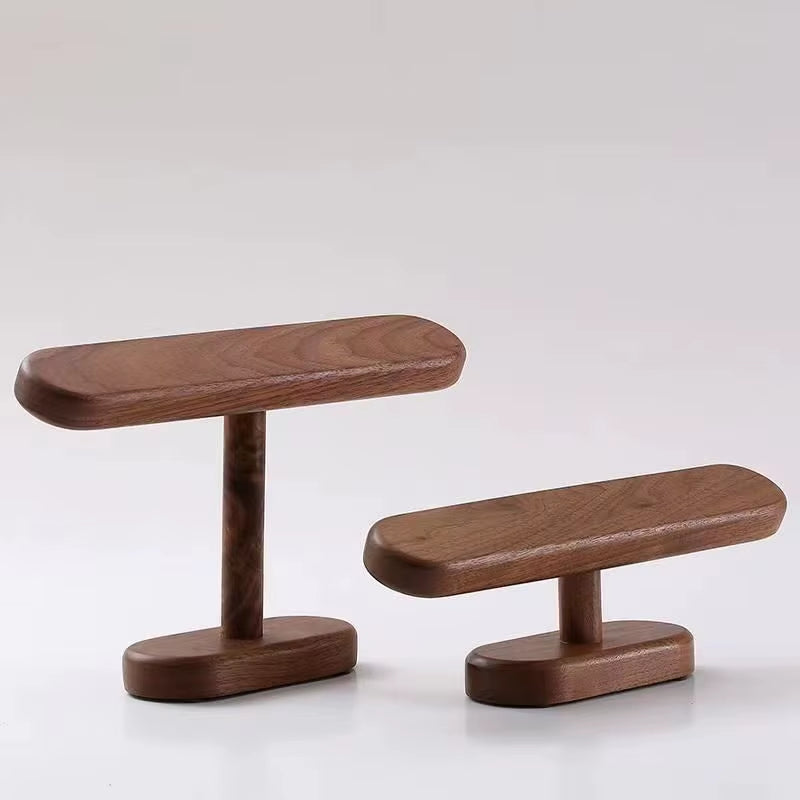 Elegant Walnut Jewelry Display Stand - Perfect Organizer for Watches, Chains, and Anklets