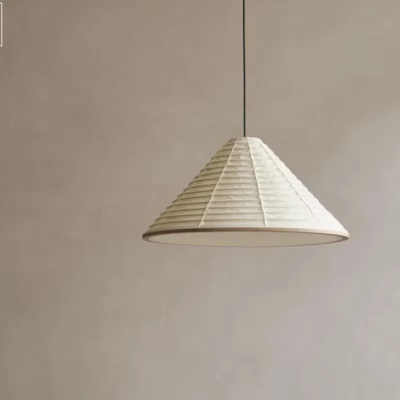 Japanese Style Wabi-Sabi Pendant Lights Designer Rice Paper Dining Room Lamp Creative Living Room round Triangle Atmosphere Lamp