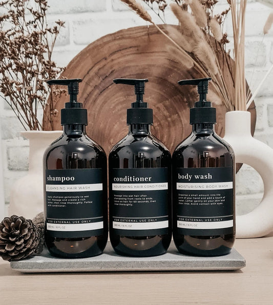 Elevate Your Space with Minimalist Amber Bottles - Eco-Friendly Lotion Pump Dispenser for Home & Kitchen