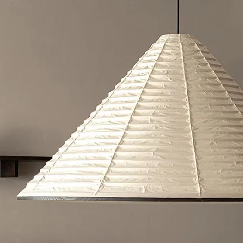 Japanese Style Wabi-Sabi Pendant Lights Designer Rice Paper Dining Room Lamp Creative Living Room round Triangle Atmosphere Lamp