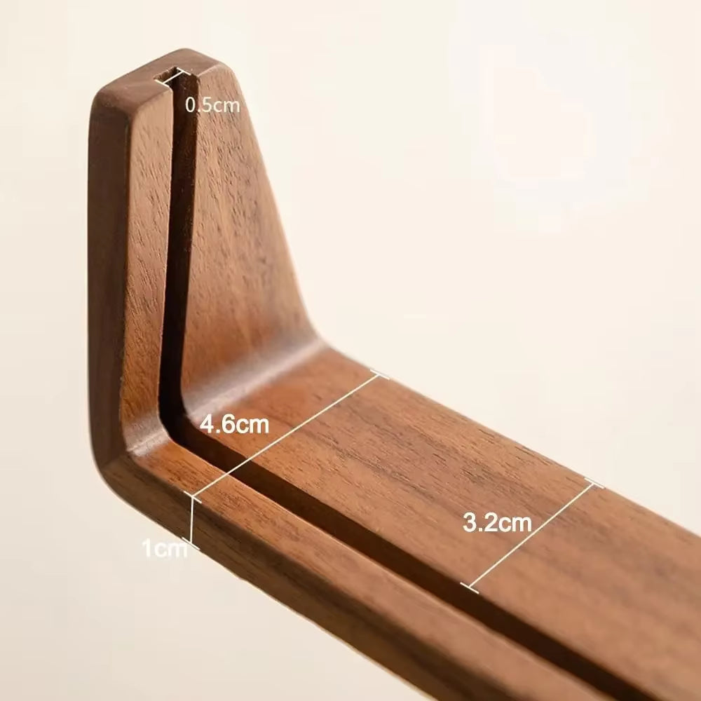 Elegant Walnut & Beech U-Shaped Acrylic Photo Frame - Perfect for Wedding Memories & Office Decor