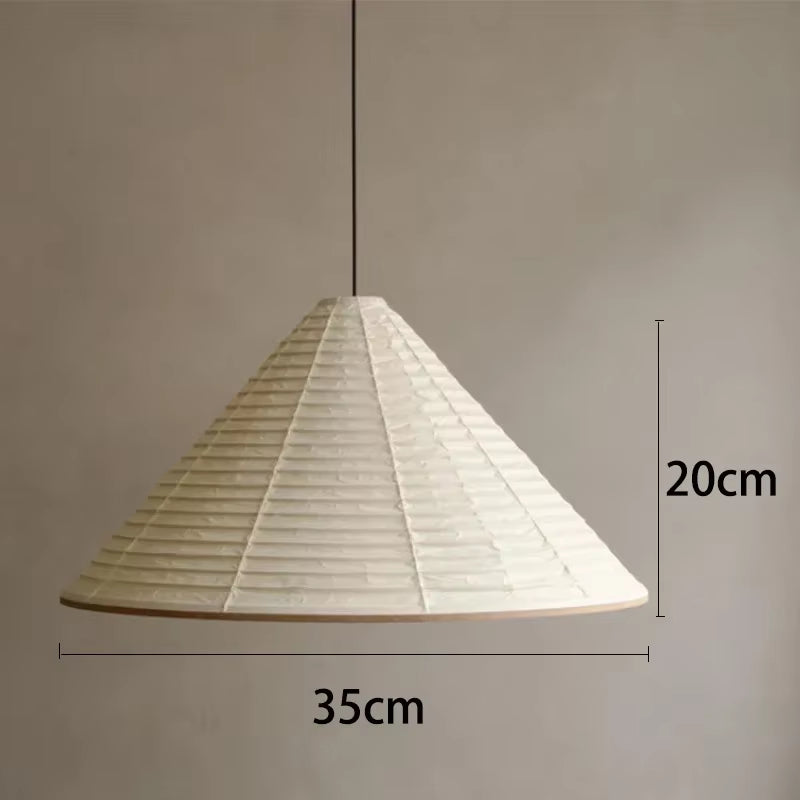 Japanese Style Wabi-Sabi Pendant Lights Designer Rice Paper Dining Room Lamp Creative Living Room round Triangle Atmosphere Lamp
