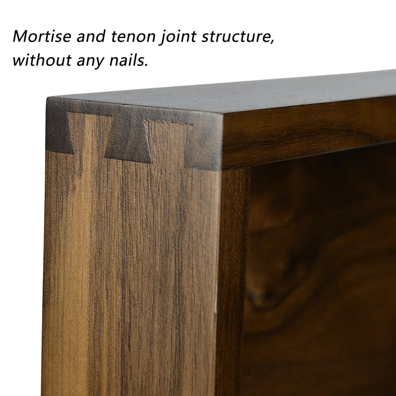 Elegant Black Walnut Solid Wood Serving Tray - Perfect for Ottomans!