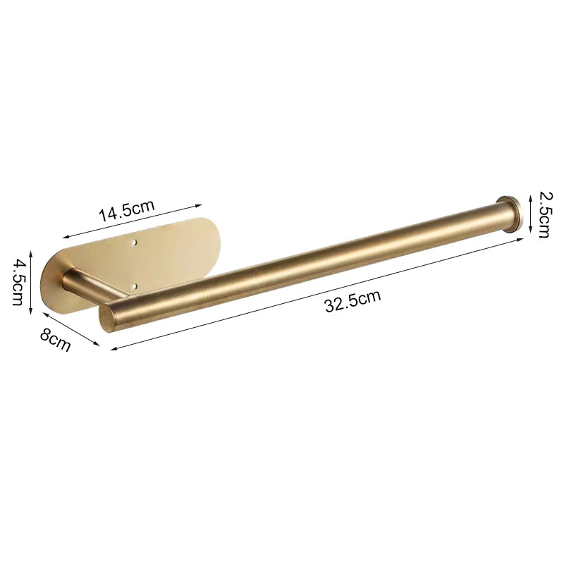Toilet Paper Holder Easy-Install Bathroom Kitchen Paper Roll Holder No Punching Wall Mount Stainless Steel Toilet Paper Holder