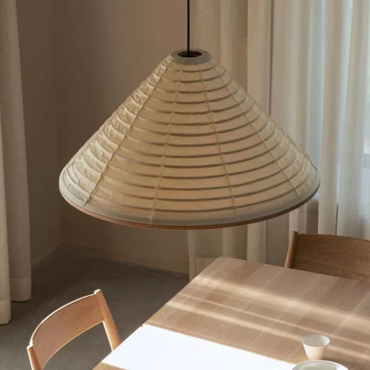 Japanese Style Wabi-Sabi Pendant Lights Designer Rice Paper Dining Room Lamp Creative Living Room round Triangle Atmosphere Lamp