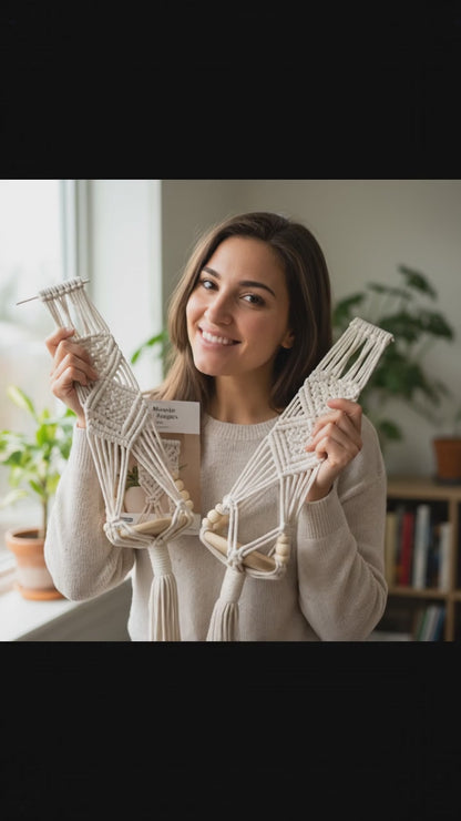 Macrame Plant Hangers - 2 Pack